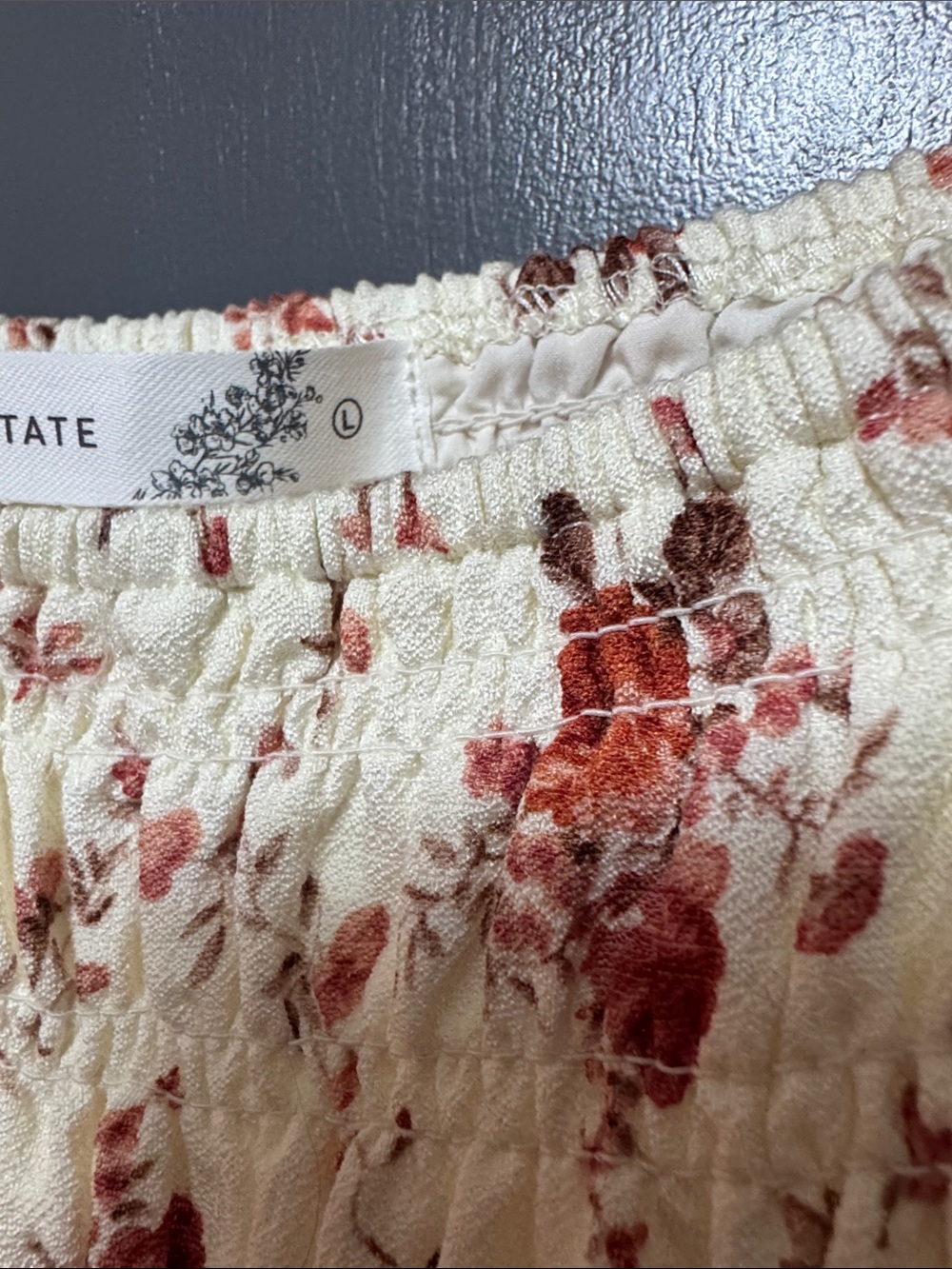 Altar'd State Cream Dress with Rust Floral Print - Picture 3 of 5